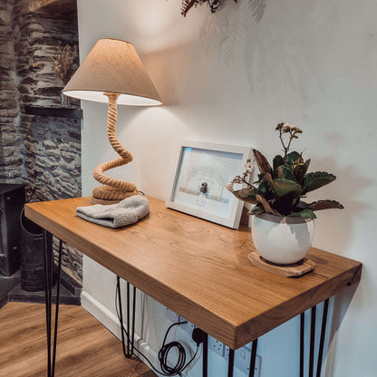 LARIA Oak Entryway Console / Wooden Hall Console