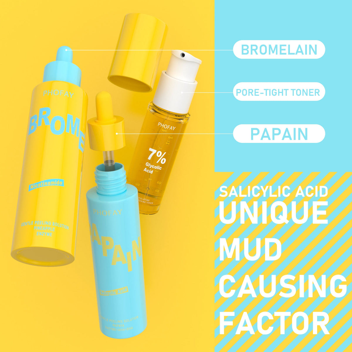 PHOFAY GENTLE PEELING SOLUTION PAPAYA ENZYME AHA BHA