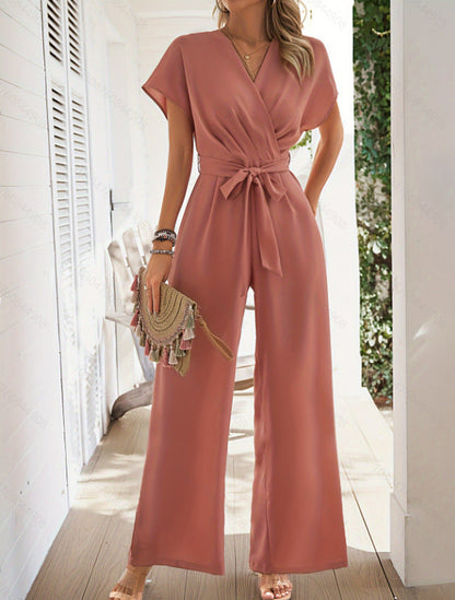 Solid Color Women's Jumpsuit Series Belt