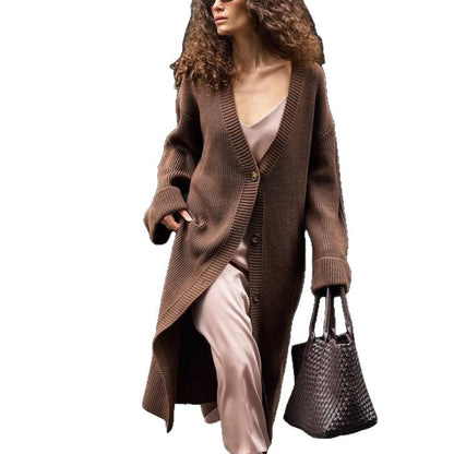 Autumn And Winter Women's Long Cardigan Sweater