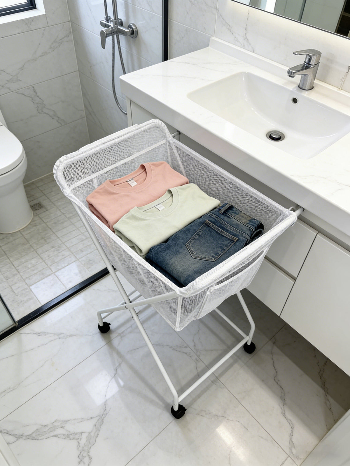No Bend Laundry Trolley