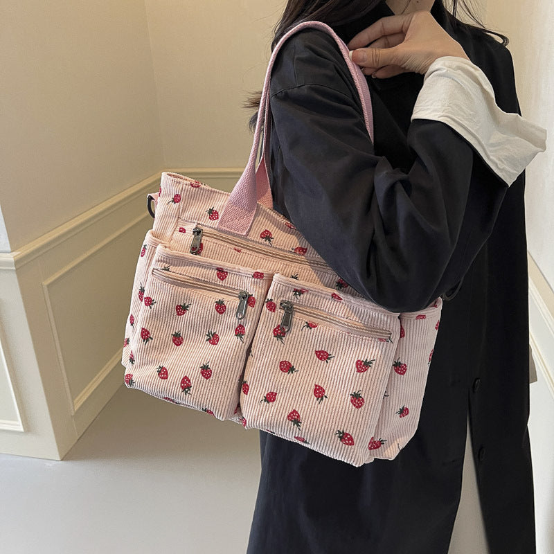 Printed All-matching Women's Strawberry Shoulder Messenger Bag