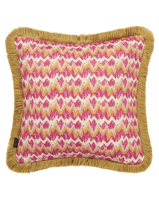 Chanderi Cerise Cushion 50x50cm