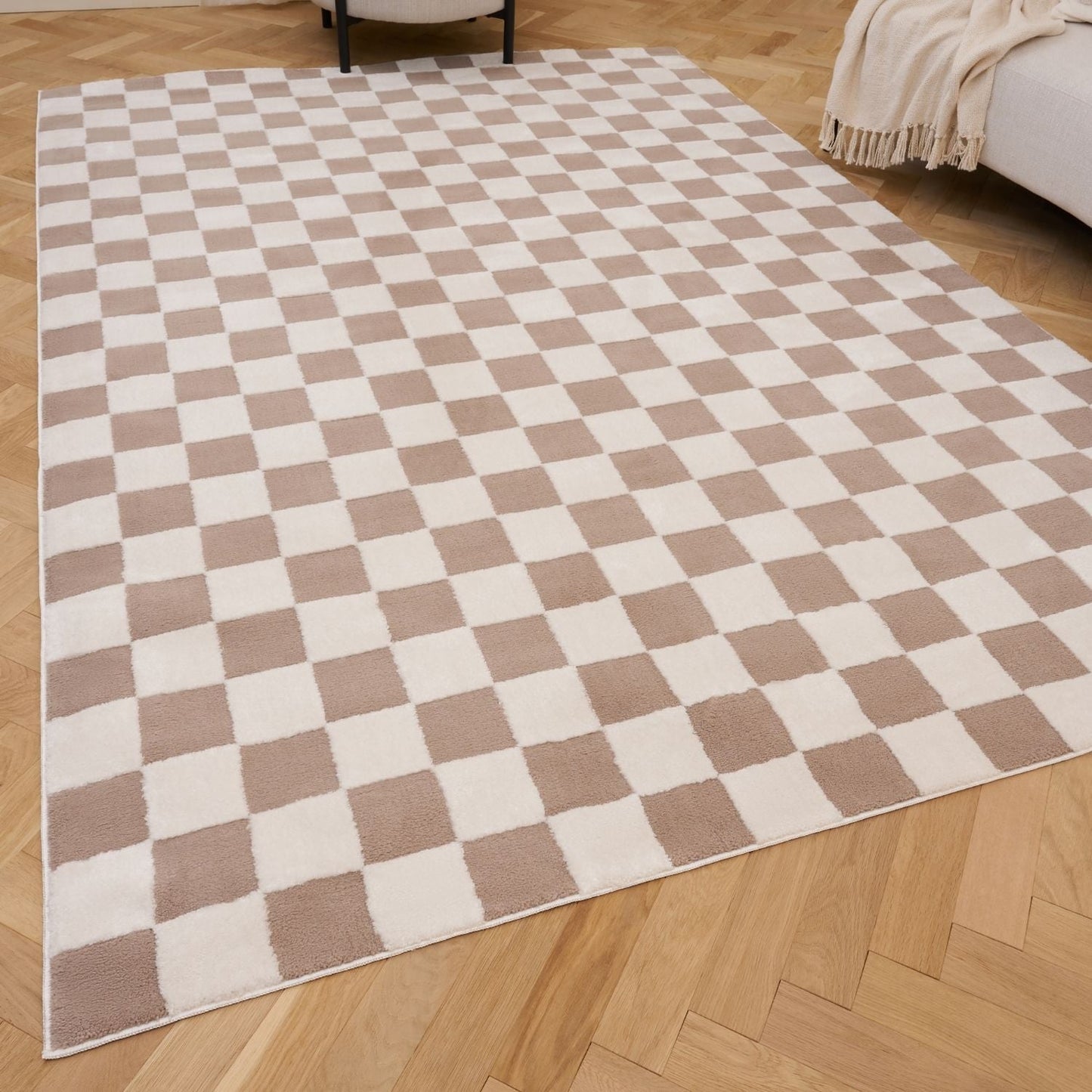 Loft Checkerboard Beige Rug