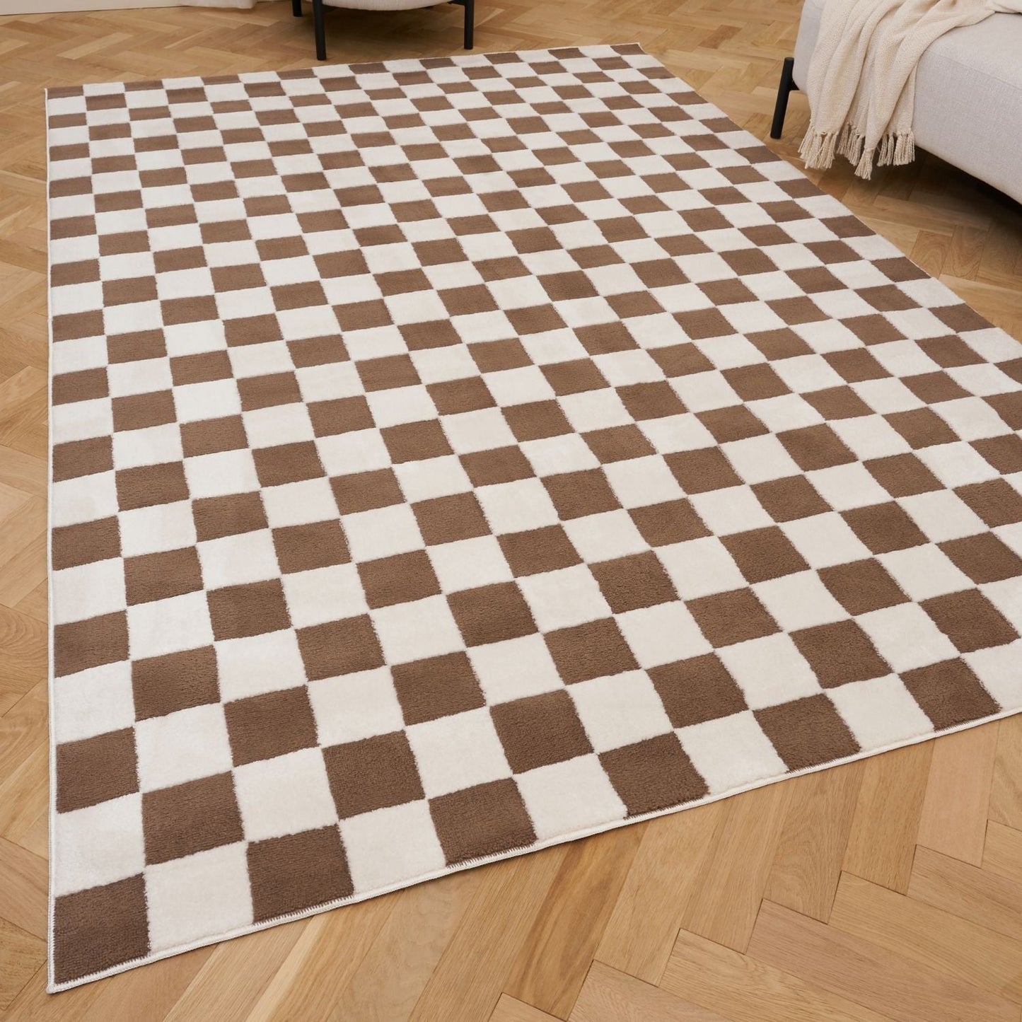 Loft Checkerboard Brown Rug