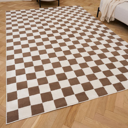 Loft Checkerboard Brown Rug