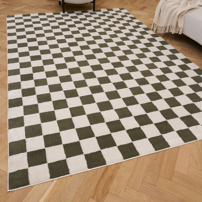 Loft Checkerboard Green Rug