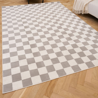Loft Checkerboard Grey Rug