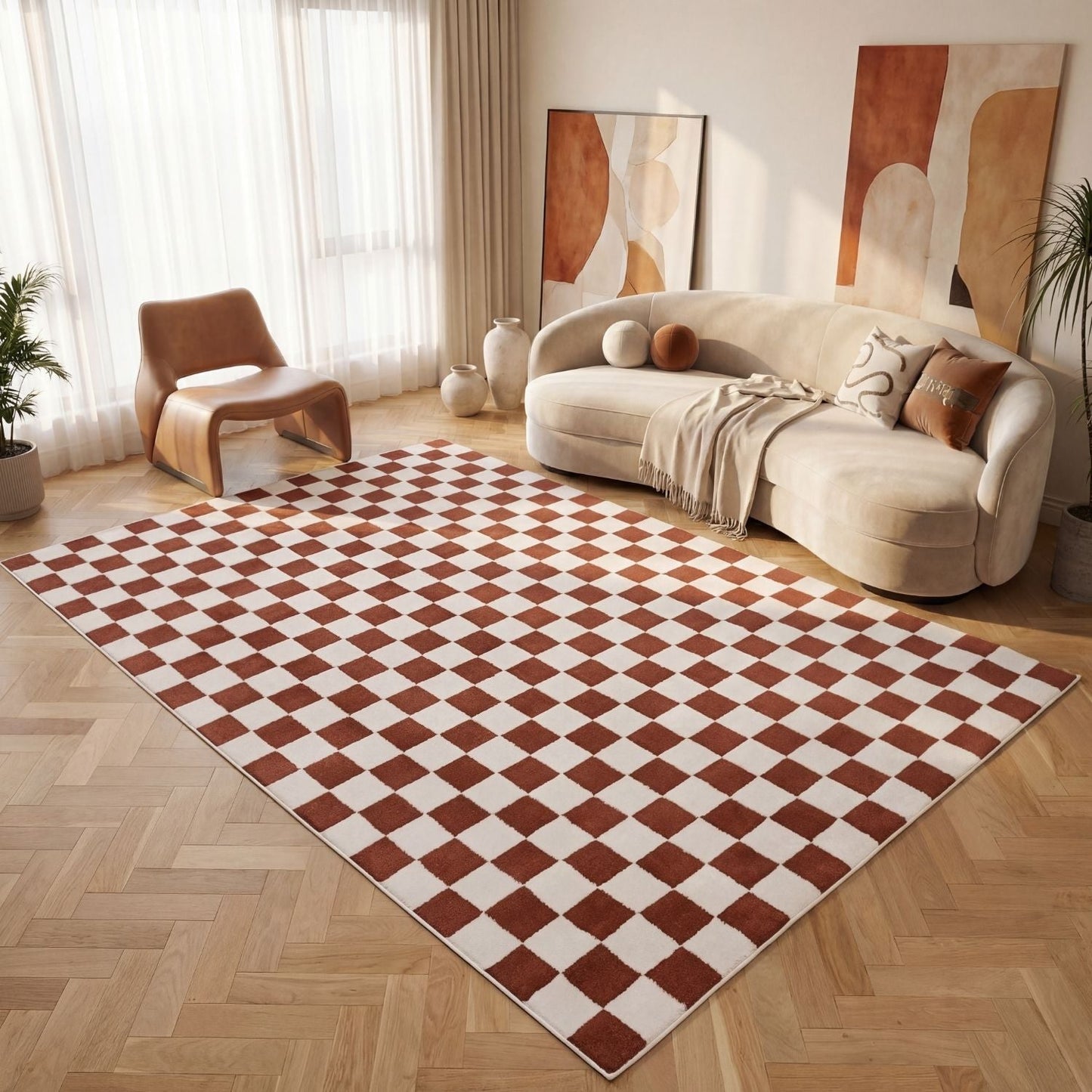 Loft Checkerboard Terra Rug
