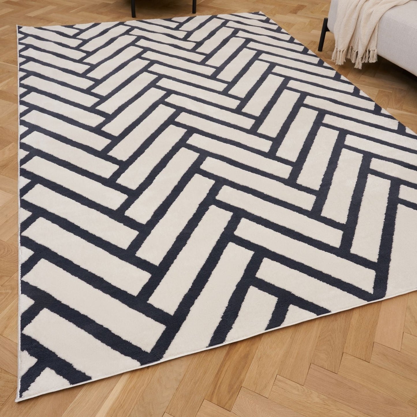 Loft Chevron Blue Rug