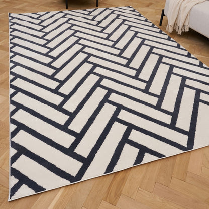 Loft Chevron Blue Rug