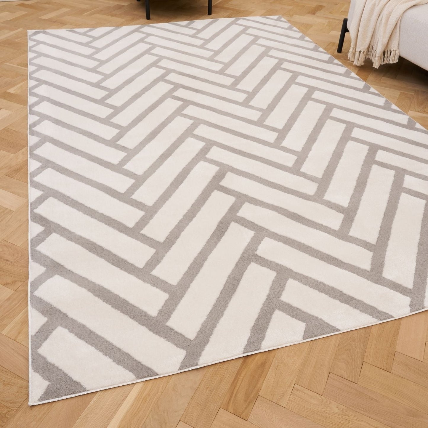 Loft Chevron Grey Rug