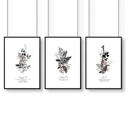 Christian artwork | Set of 3 framed wall art