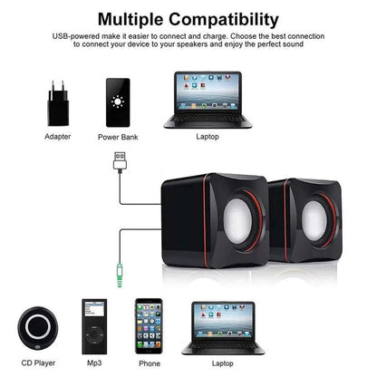 USB External Small Speaker Multimedia Small Speaker Desktop Computer Laptop External Mini Speaker Office and Entertainment