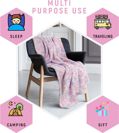 Colourful Super Soft Kids Rainbow Blanket Large Thick Teddy Fleece Throw for Snuggling and Home Decor Ideal Gift for Birthdays and Holidays 130 x 180 cm by OLIVIA ROCCO