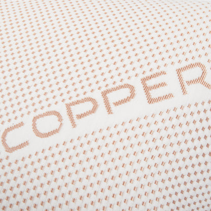 OLIVIA ROCCO Copper Infused Memory Foam Pillow For Skin Health Hypoallergenic Premium Fibre Filling Luxury Comfort With Copper Fabric Cover