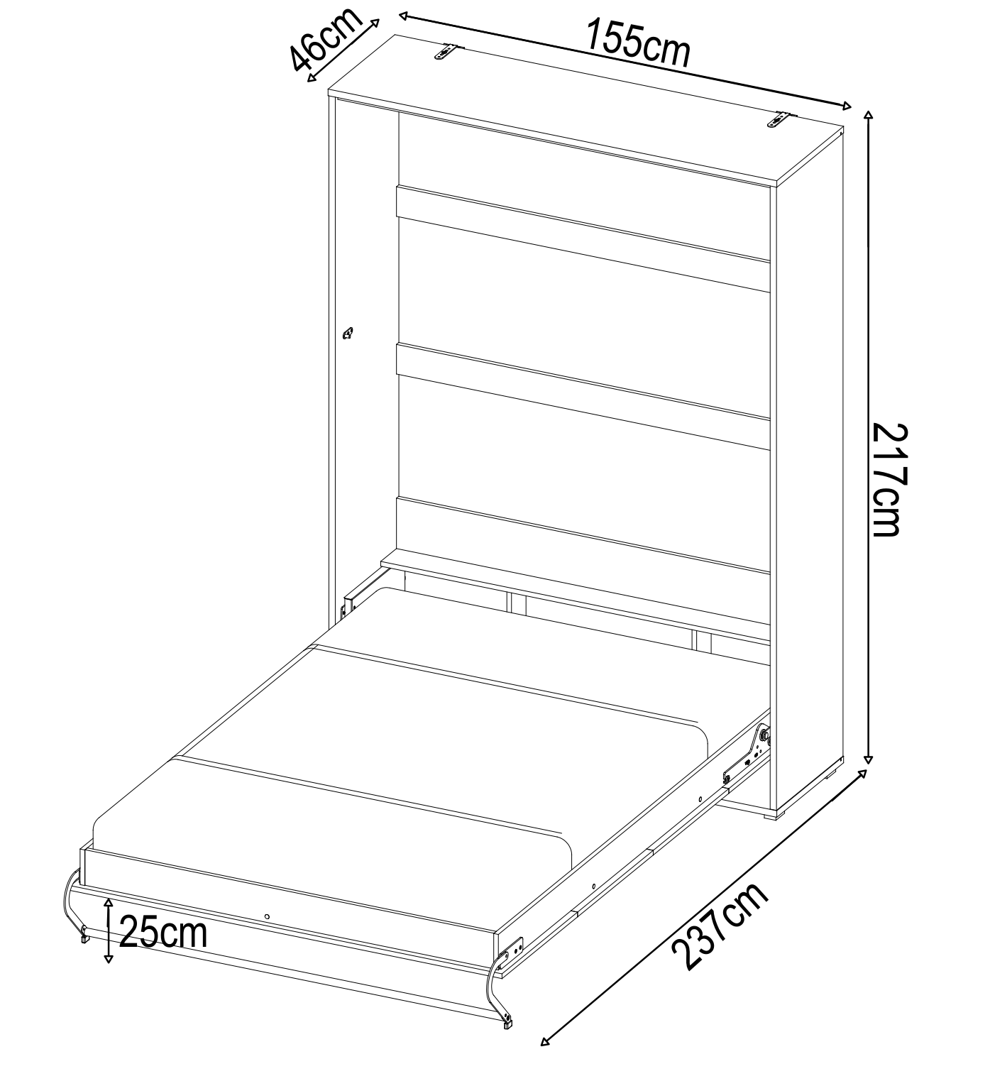 CP-01 Vertical Wall Bed Concept 140cm Murphy Bed
