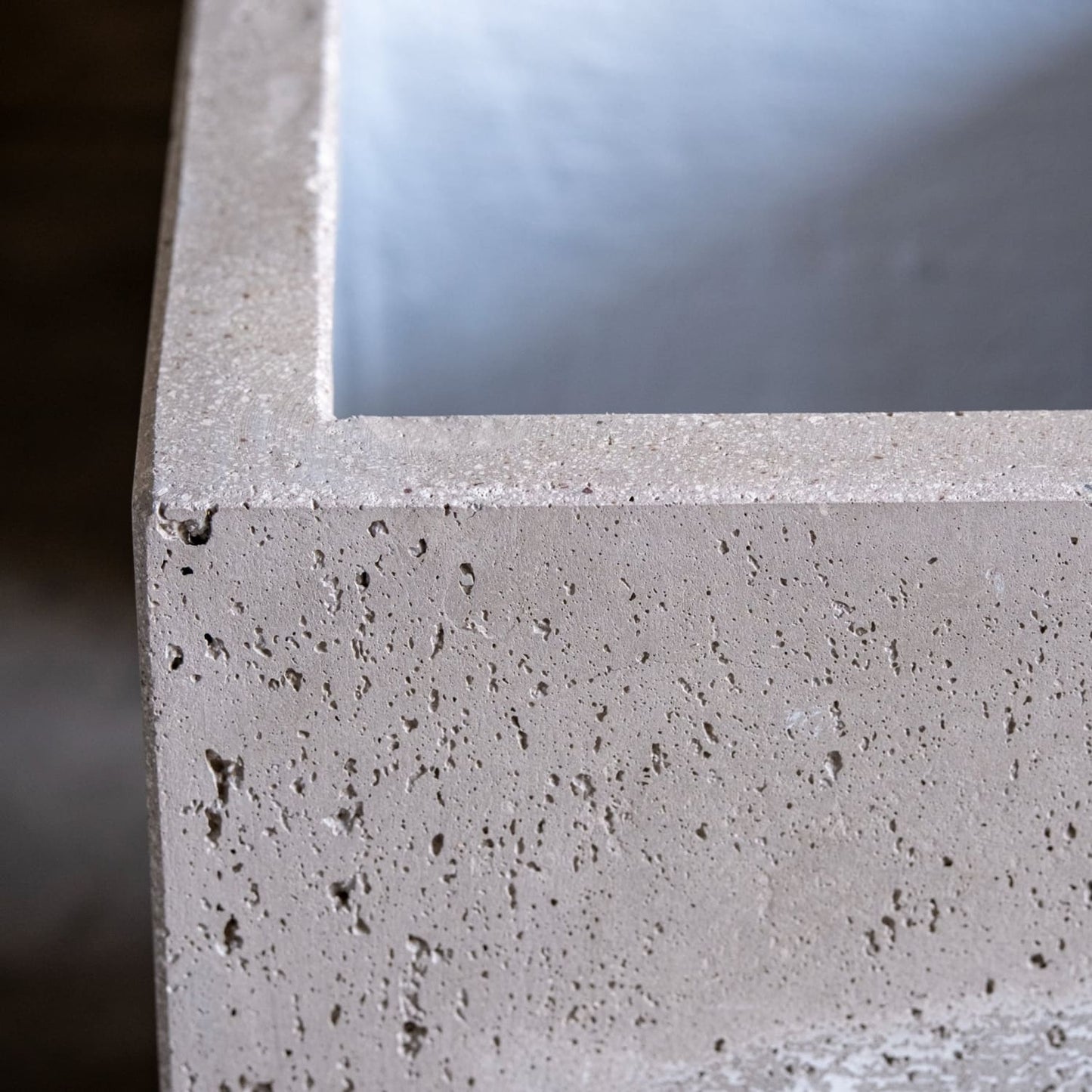 Cubrosa | Truffle – 30cm Medium Concrete Square Planter – 14L Cube Plant Pot