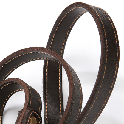 First Layer Cowhide Pet Hand Holding Rope Dog Chain