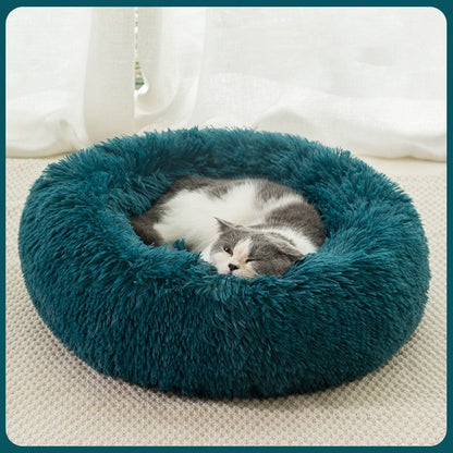 Plush Warm Dog Bed In Winter