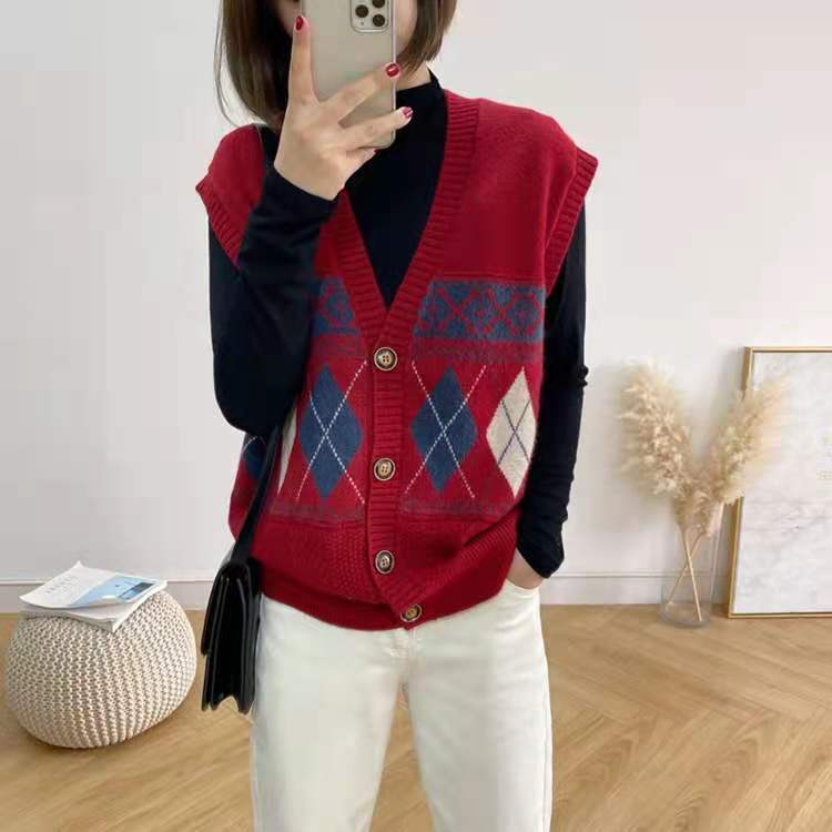 Loose Outer Wear Cardigan Sleeveless Top