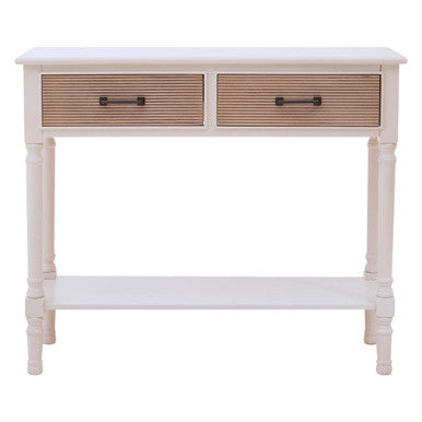 Heritage 2 Drawers White Console Table