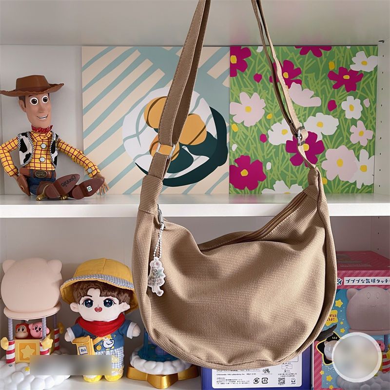 Women's Fashion Simple Solid Color Crossbody Bag