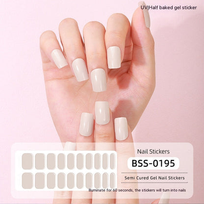 Gel Nail Art Sticker Semi-curing Gel