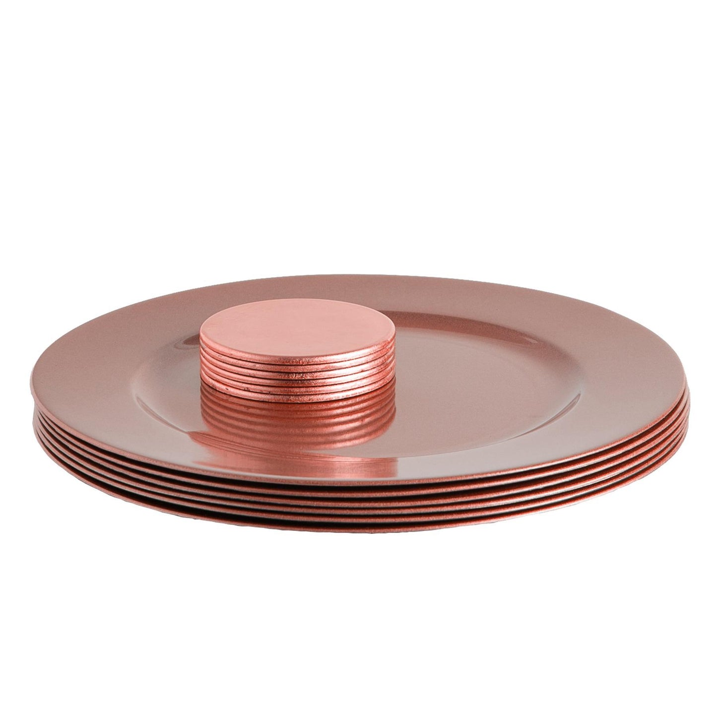 12pc Metallic Charger Plates Set