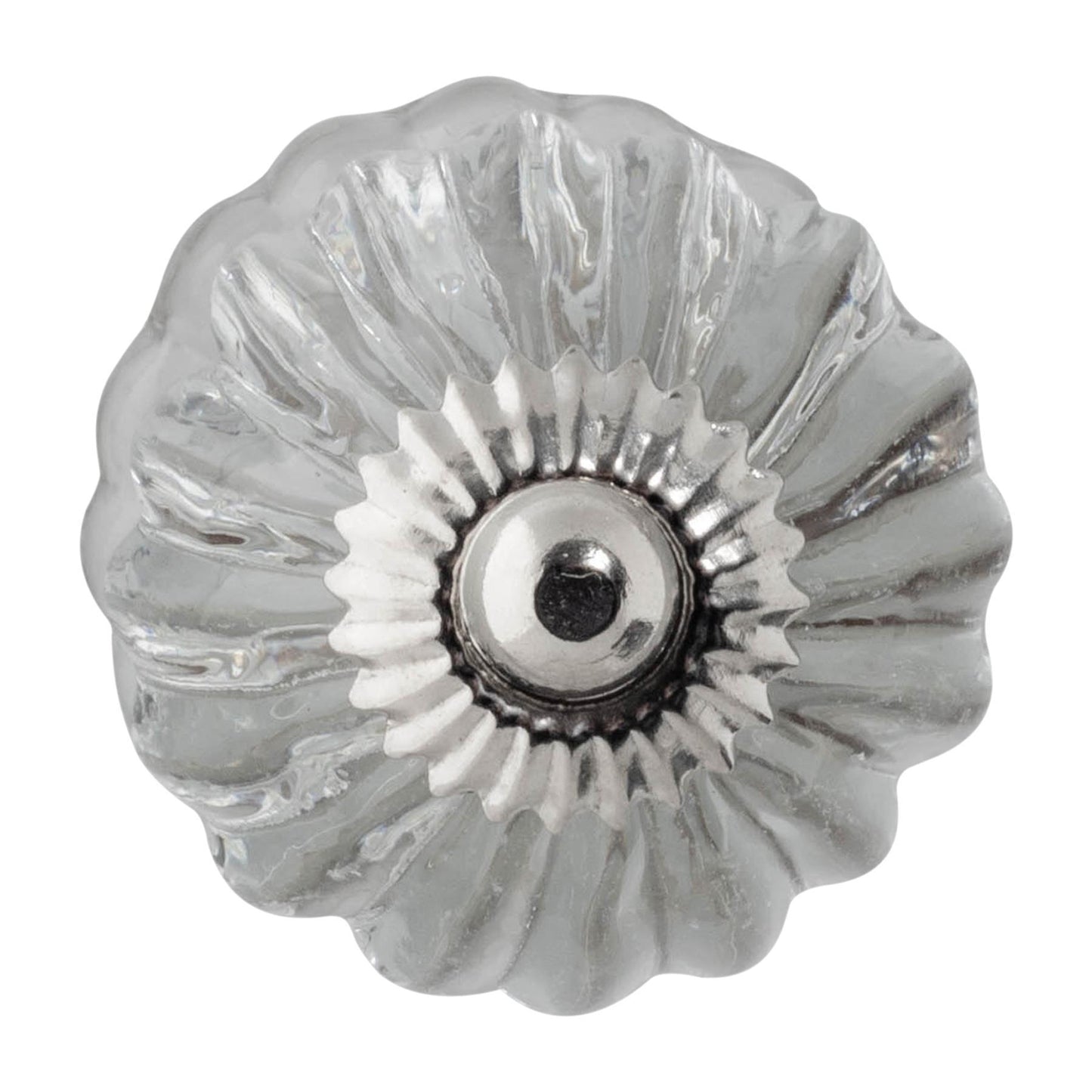 Button Glass Door Knob