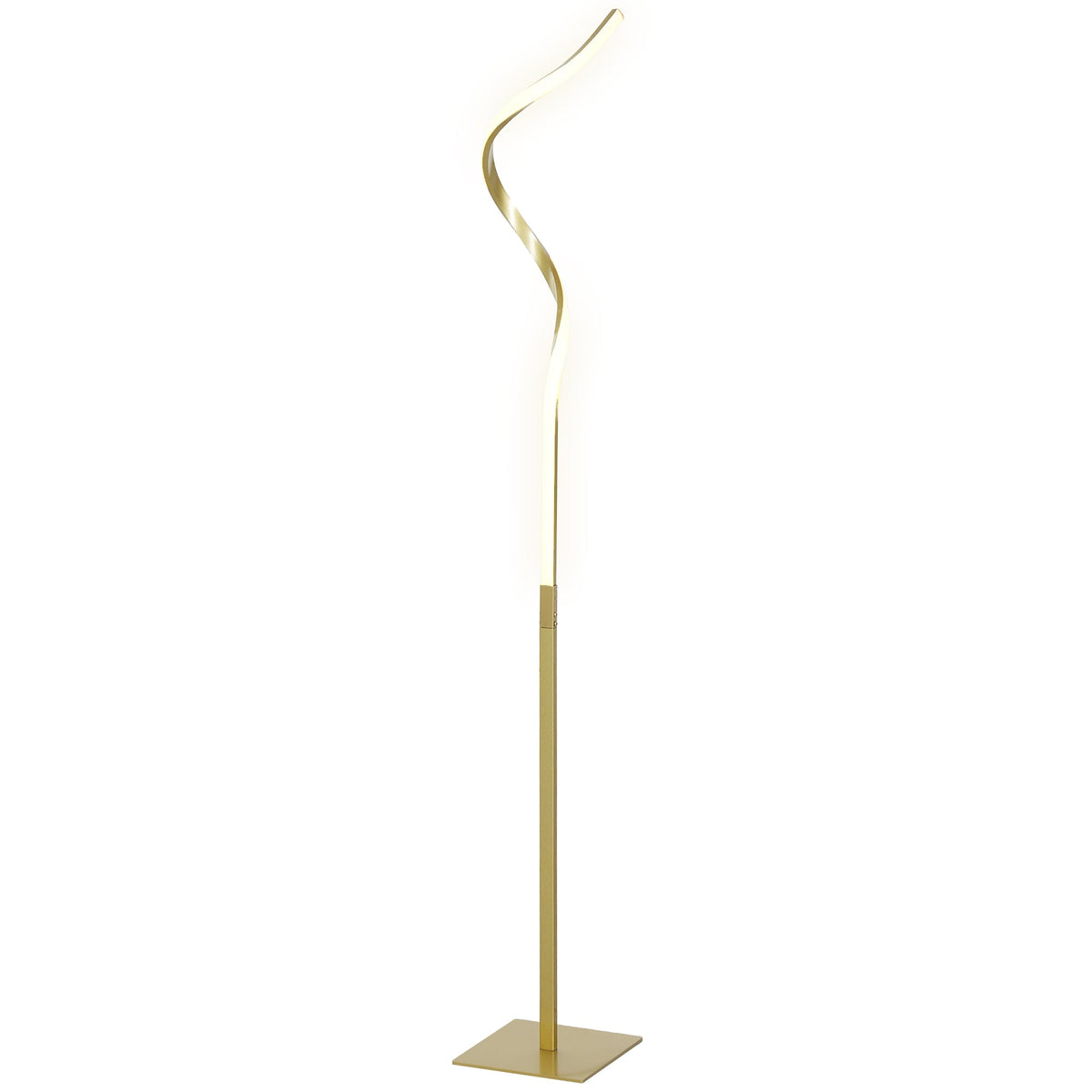 HOMCOM LED Floor Lamp, Standing Lamp with3 Adjustable Brightness Gold Tone