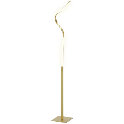 HOMCOM LED Floor Lamp, Standing Lamp with3 Adjustable Brightness Gold Tone