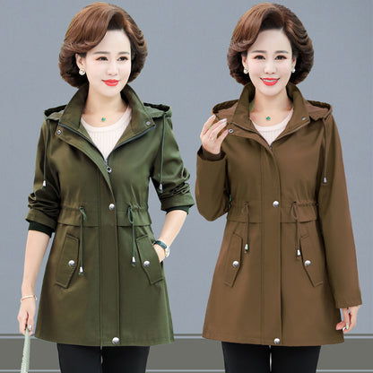 Spring And Autumn Fashionable Jacket Mid-length Trench Coat