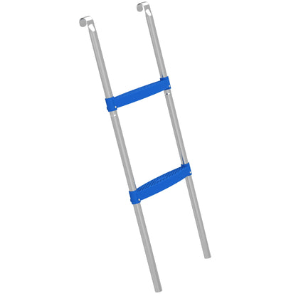 SPORTNOW Trampoline Ladder, 2-Steps with Horizontal Wide Steps, Universal Hook, Galvanised Steel Frame, 150kg Load Capacity