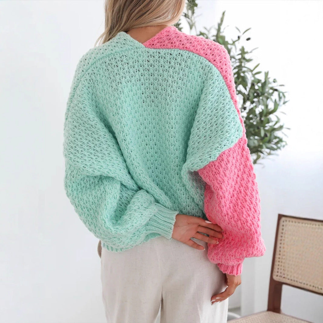 Idle Style Knitted Pocket Sweater Cardigan Coat