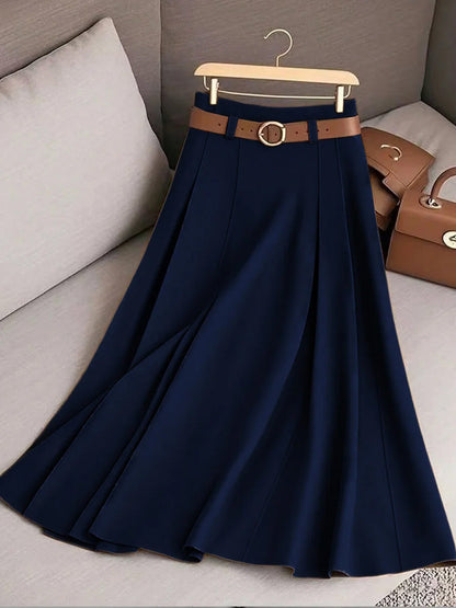 Women's Casual Pleated Skirt Can Be Printed