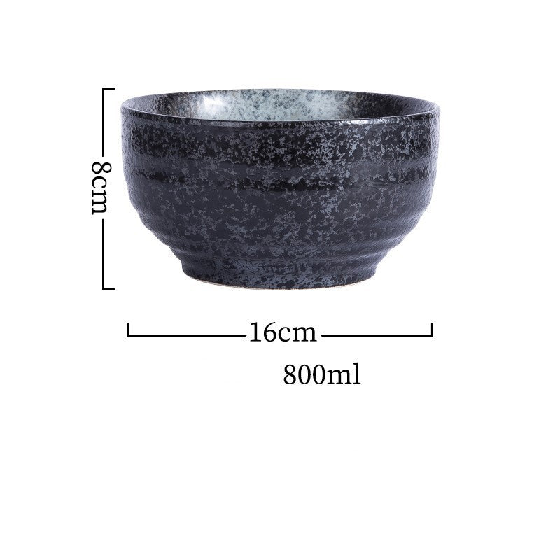 Japanese Style Ramen Bowl Ceramic Noodle Instant Noodle Chopsticks Spoon Set