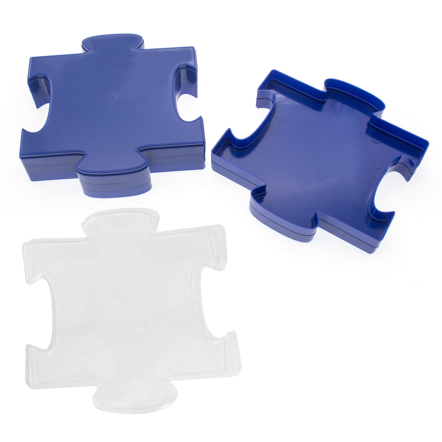Set of 6 Stackable Trays Blue