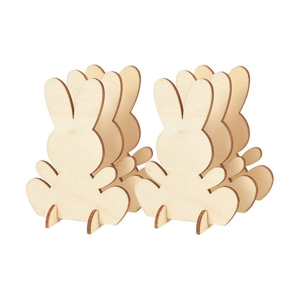 Laser Engraving Laser Wood Chip Rabbit 3D Stereoscopic Ornament