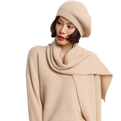 Cashmere Knitted Loose Versatile Women's Beret