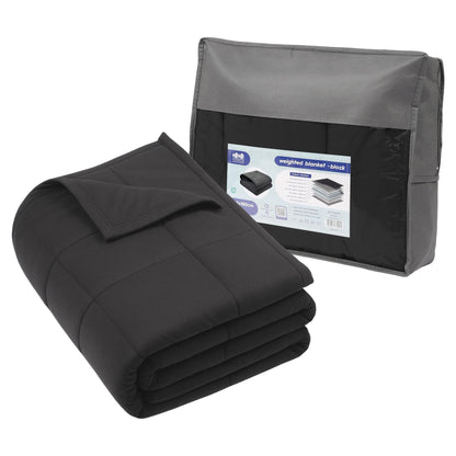 Weighted Blanket with Storage Bag - 125 x 180cm - 6kg - Black