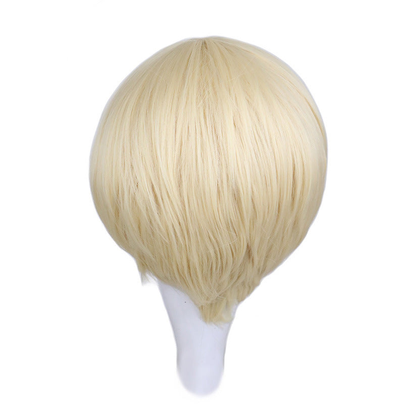 Premium Golden Short Wig - Unisex Heat-Resistant Synthetic Hair | Michan Direct