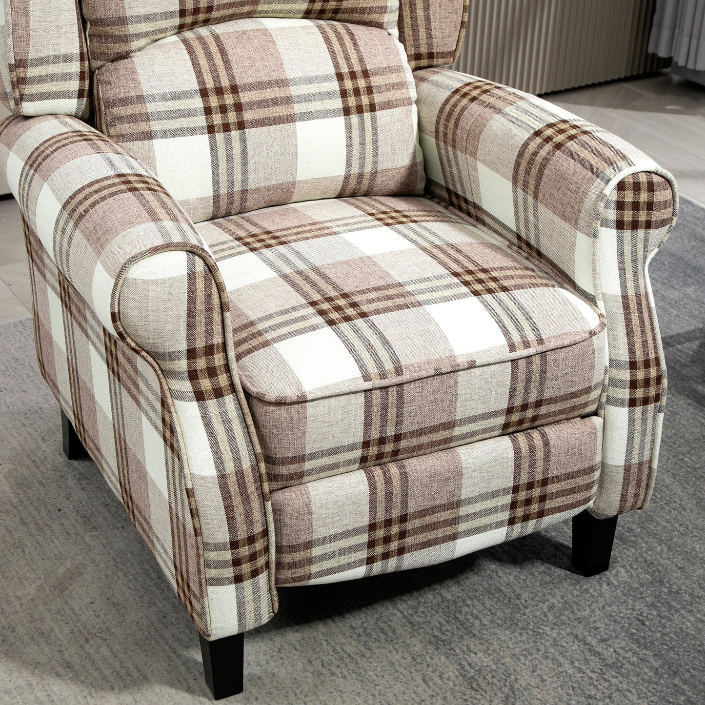 HOMCOM 160\'c2\'b0 Reclining Armchair, with Footrest - Brown