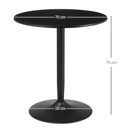 HOMCOM 75H x \'ce\'a670cm Two-Person Minimalistic Dining Table - Black