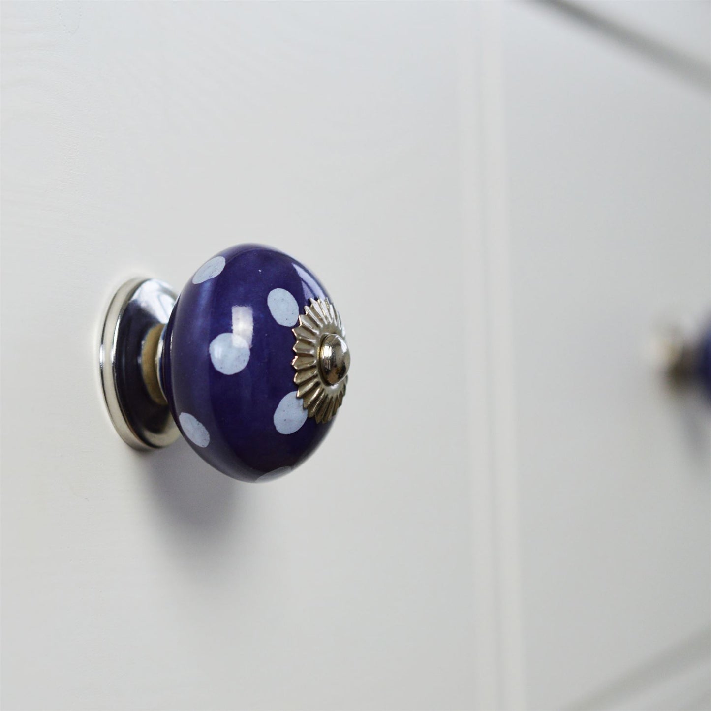 Round Spot Ceramic Cabinet Knob