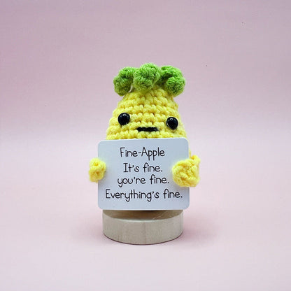 New Cute Positive Energy Emotional Cucumber Pickle Doll Knitting