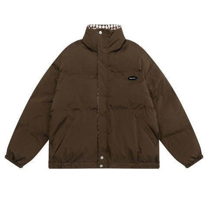 Women's Chessboard Plaid Cotton-padded Coat Winter Retro