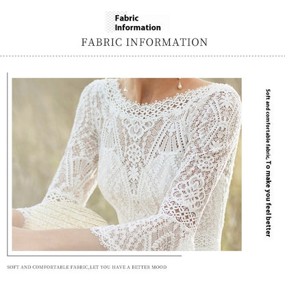 Women's Retro Bohemian Lace Light Wedding Dress