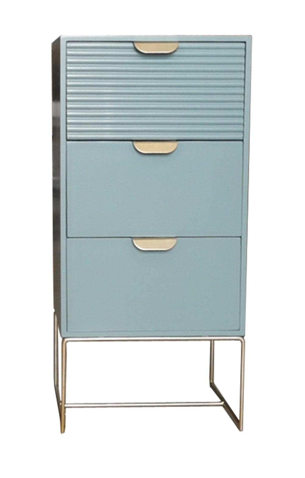 Contemporary and Stylish 64CM Wooden 3 Drawer Bedside Table - Compact Storage Solution with Smooth Sleek Design Wood Frame Drawer Slides for Easy Access to Home Essentials (Green)