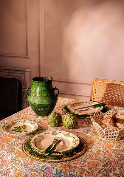 Cara Shell Dinner Plate, Green Set of 4